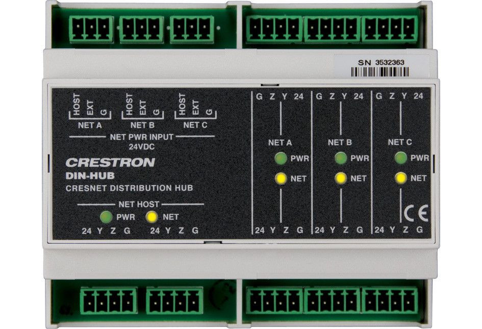 Model No: DIN-HUB DIN Rail Cresnet Distribution Hub